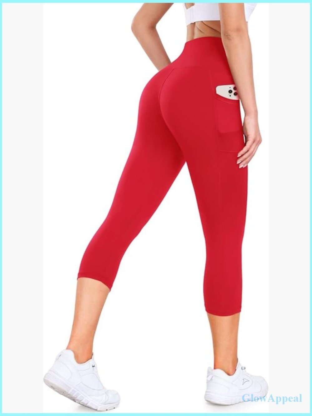 High Waisted Capri Leggings with Pockets - Tummy Control Yoga Pants